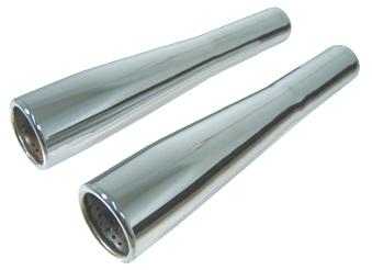 Taper Tips Tail Pipes In Chrome Or Stainless Steel Big Bore